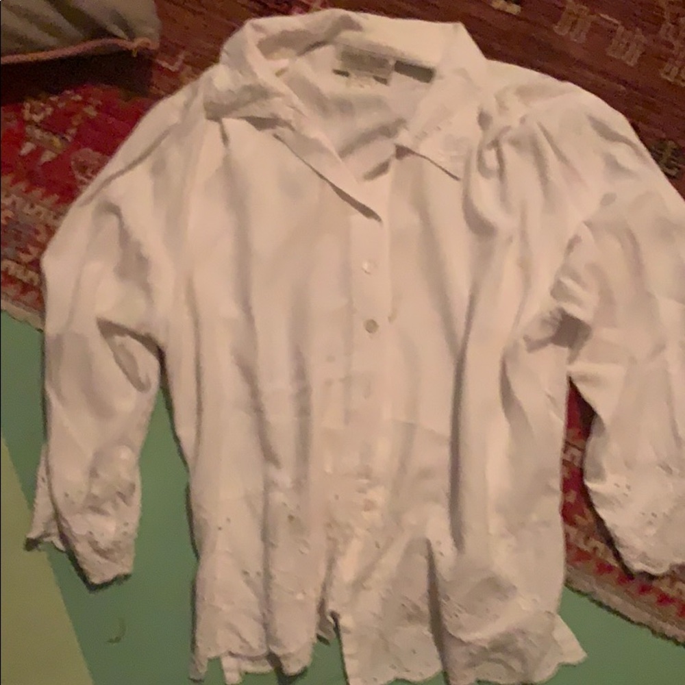 beautiful white rayon blouse